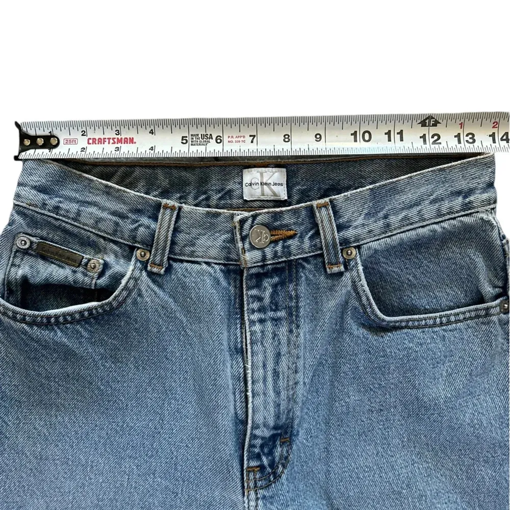 Women’s Vintage Calvin Klein High Rise Light Double Stone Easy‎ Fit Jean. Size 6 - Image 7
