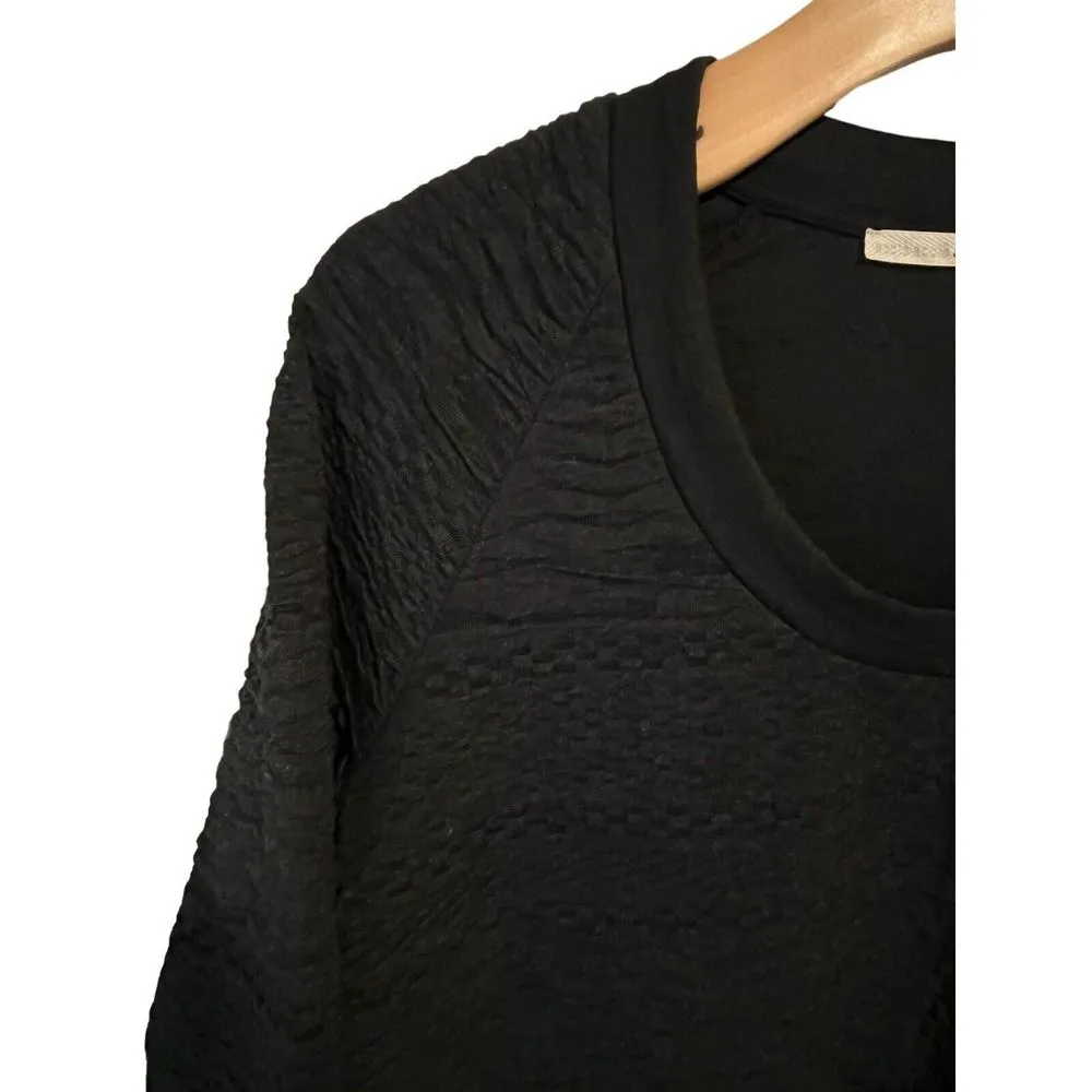 Acole' Sweater Womens 0 Oversized Pullover Sweater Top Size Small Black Rippled - Image 2