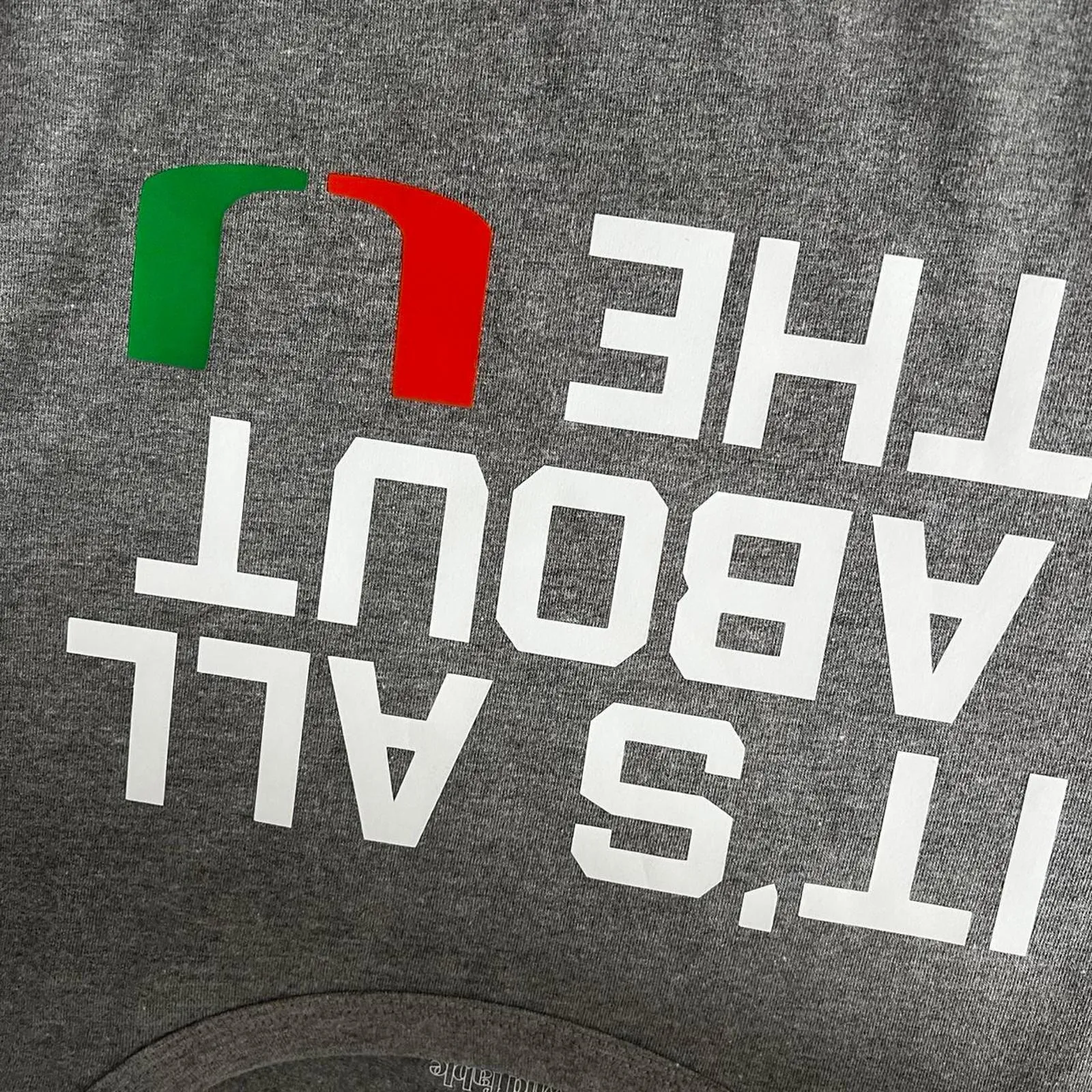 Grey Miami Hurricanes baby tee size M. Custom made. Never worn #Hurricanes Gray Size M - Image 2