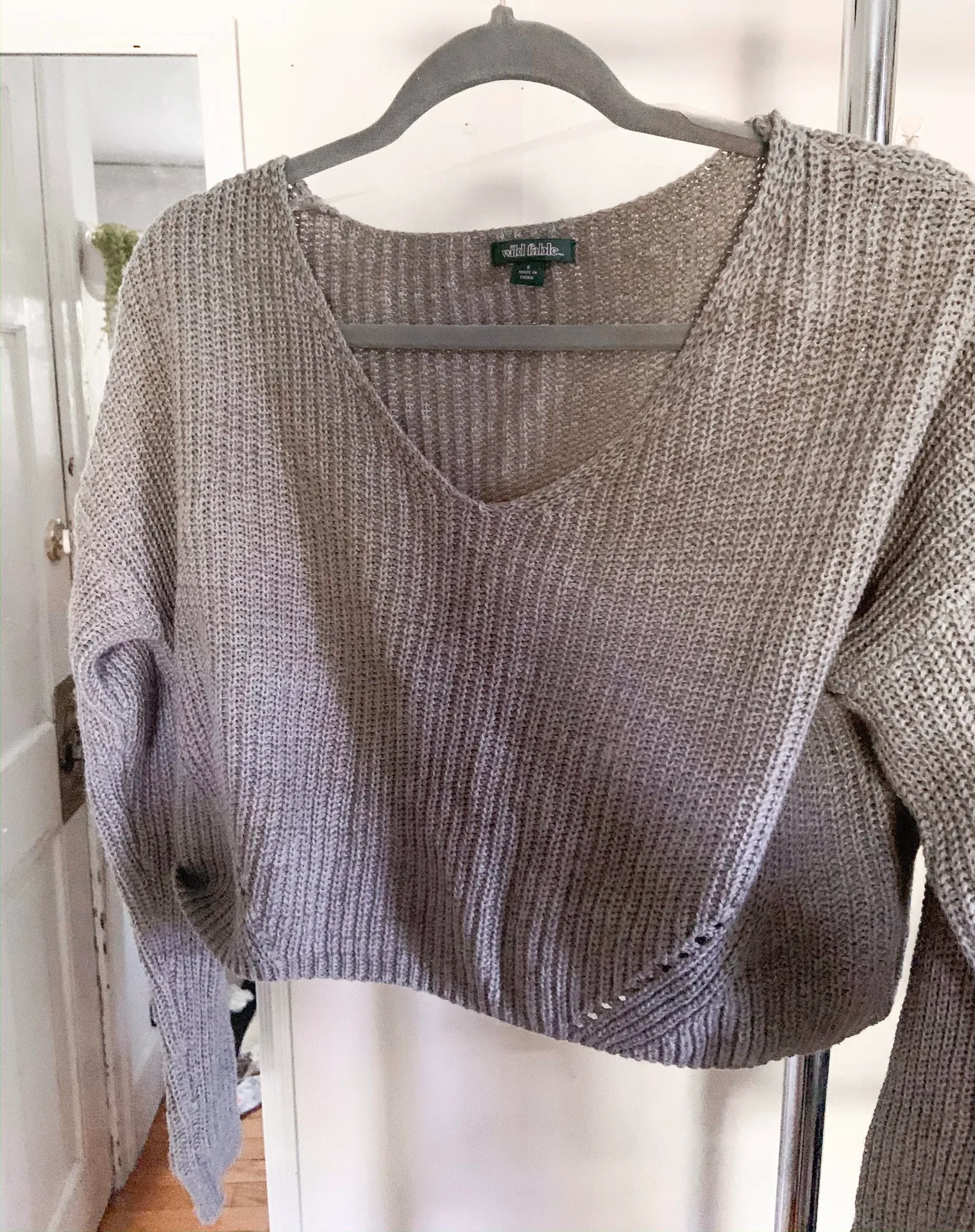 Crop Sweater Gray - Image 3