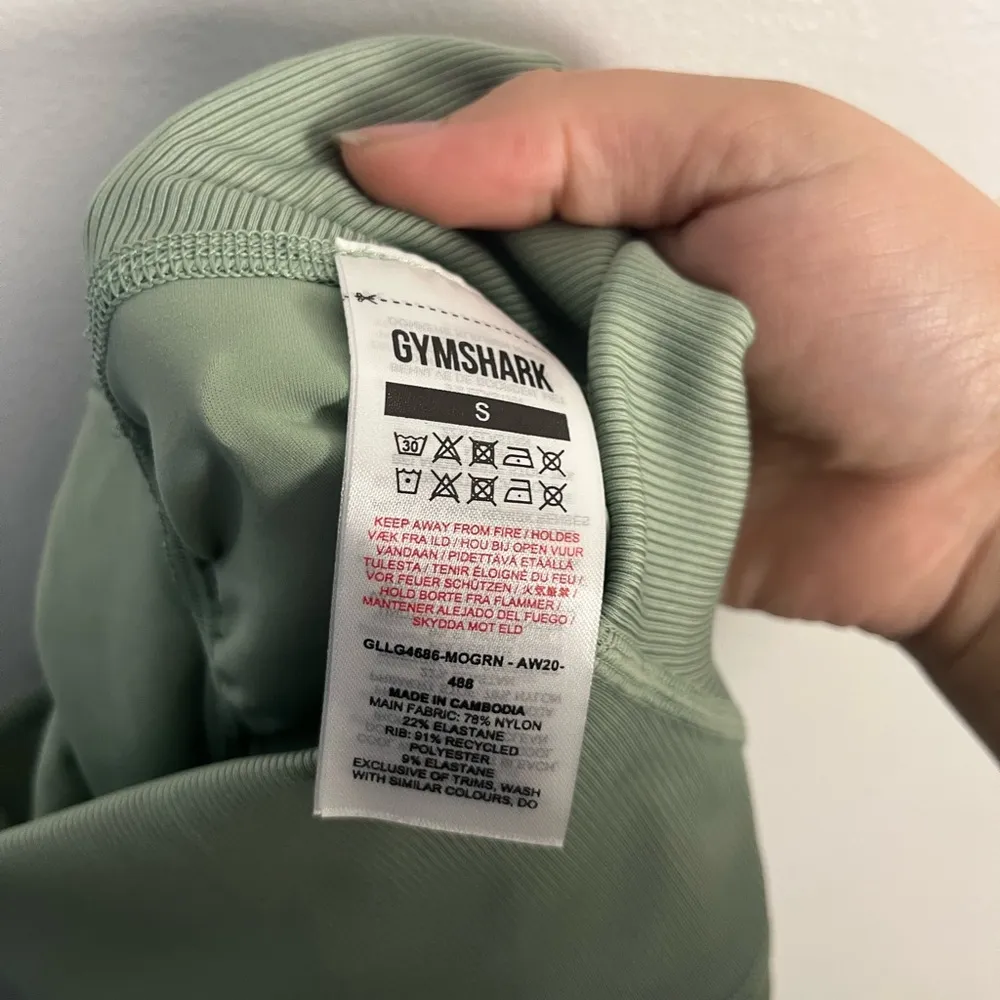 Whitney Simmons  Gymshark waist rib waist leggings Moss green size small new - Image 6