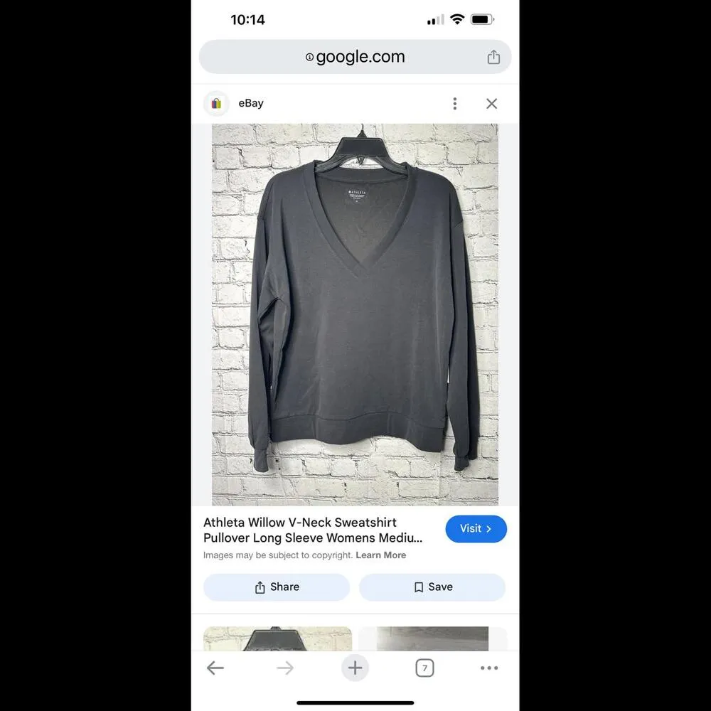Athleta Willow V-Neck Sweatshirt - Women’s Medium - Image 4