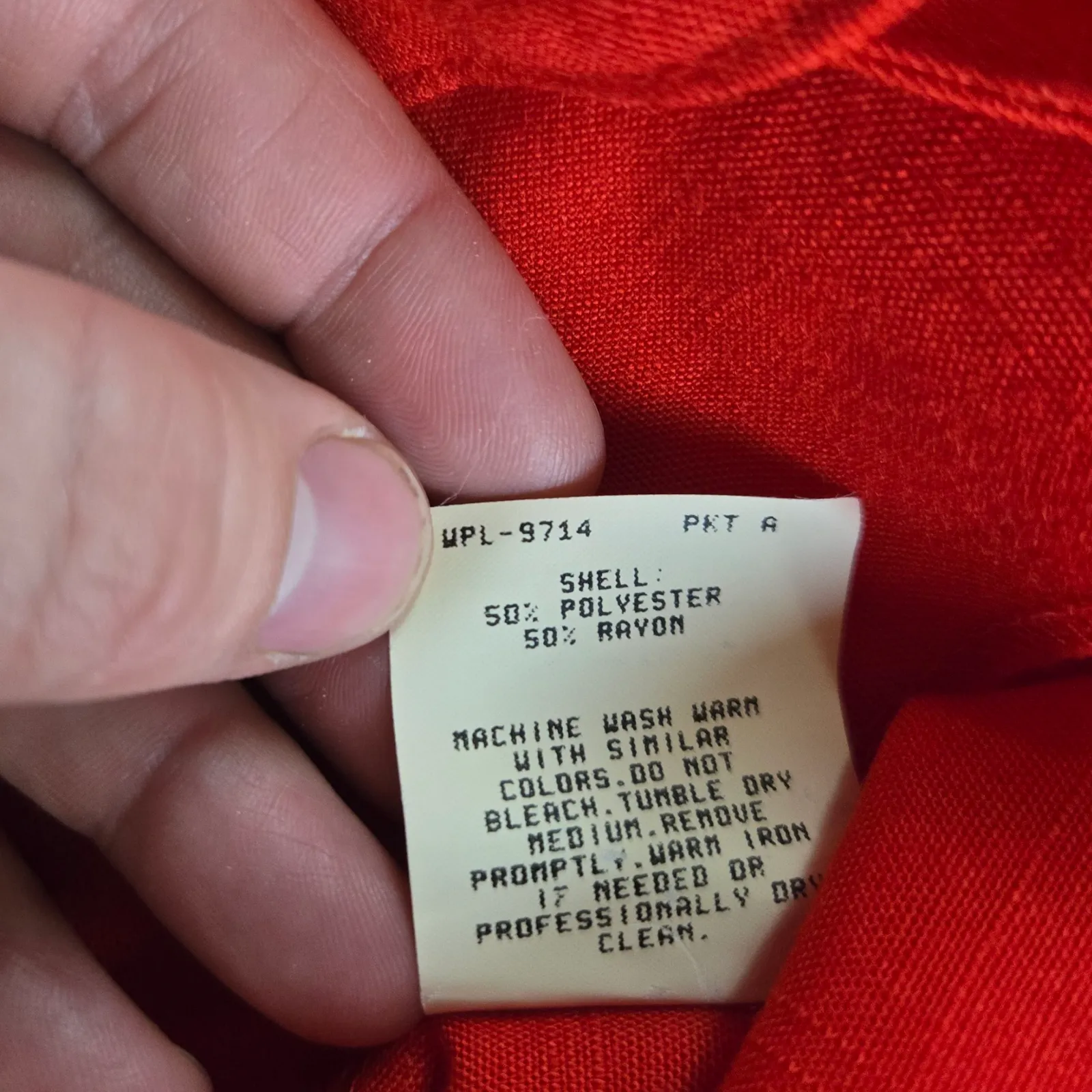 1980s Vintage Red Oversized Single Button Power Suit Jacket Blazer Size 14 - Image 8