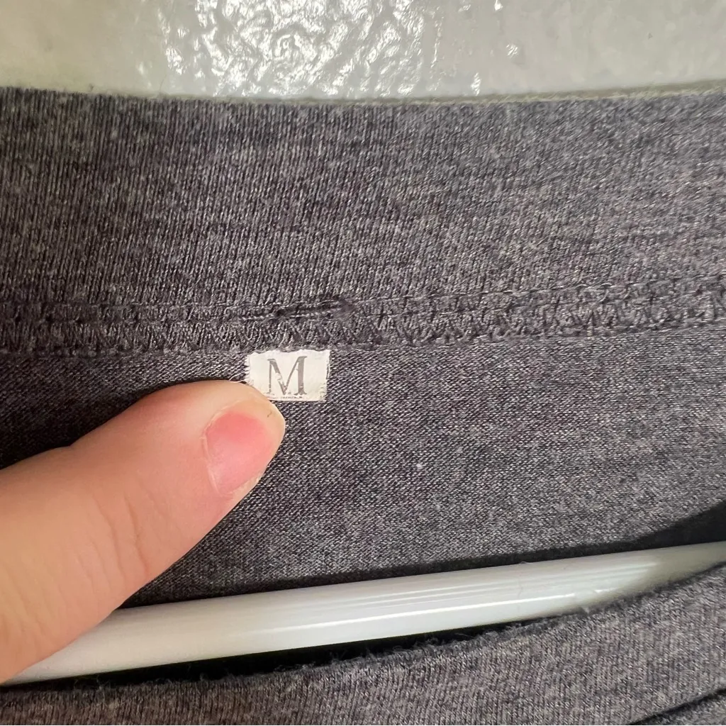 Crewneck Sweatshirt Gray Orange Rainbow Good Vibes M Size M - Image 11