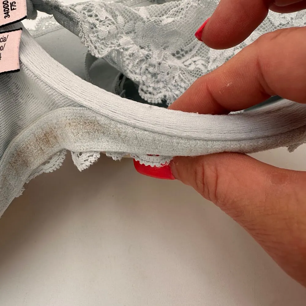 Victoria's Secret Dream Angels Floral Lace Lined Demi Bra Size 34DDD - Image 5