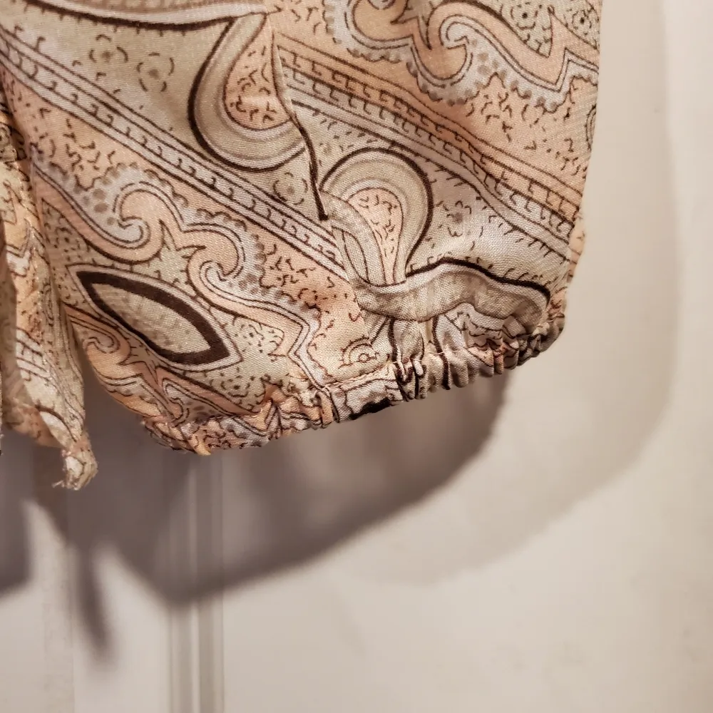 Ann Taylor Loft Sheer Long Sleeve Pink Tan Top 0 - Image 5