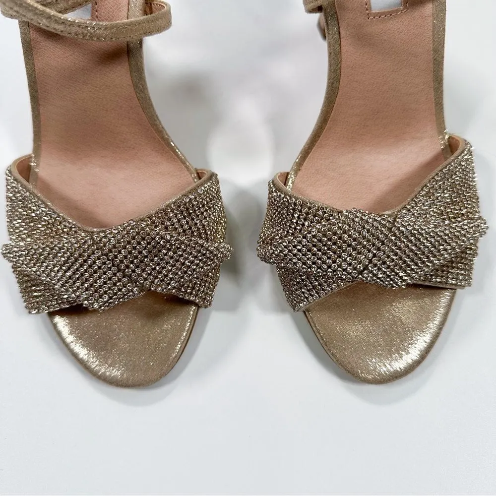 Chelsea & Violet Brandy Rhinestone Twist Ankle Strap Dress Sandals - Image 4