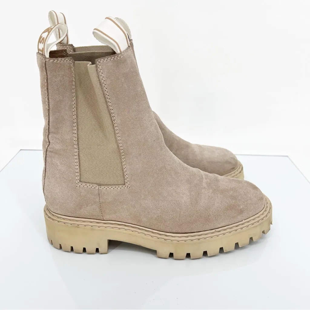 LAST Daze Suede Lug Sole Pull On Boots‎ 10 Taupe Tan - Image 6