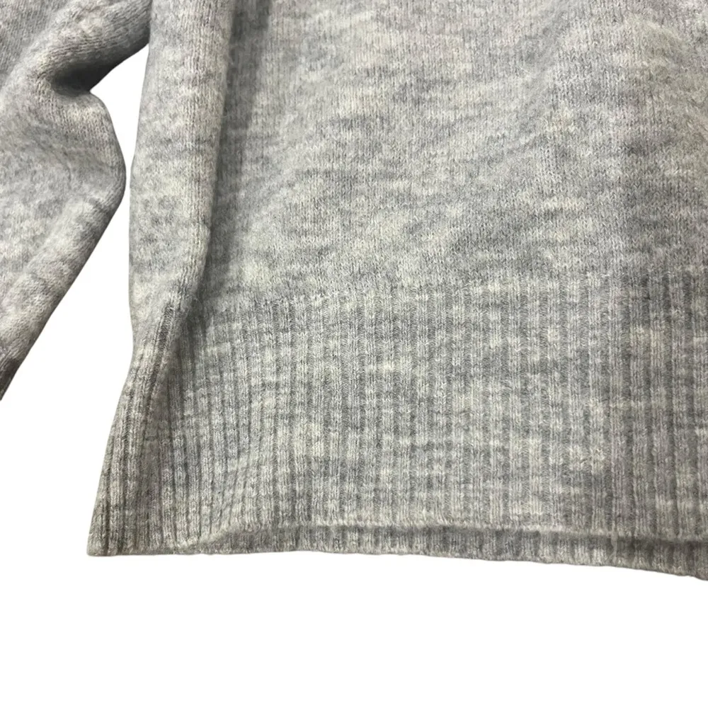 H&M Womens Size XS Gray Cowl Neck Long Sleeve Casual Simple Ribbed Wrist Sweater - Image 2