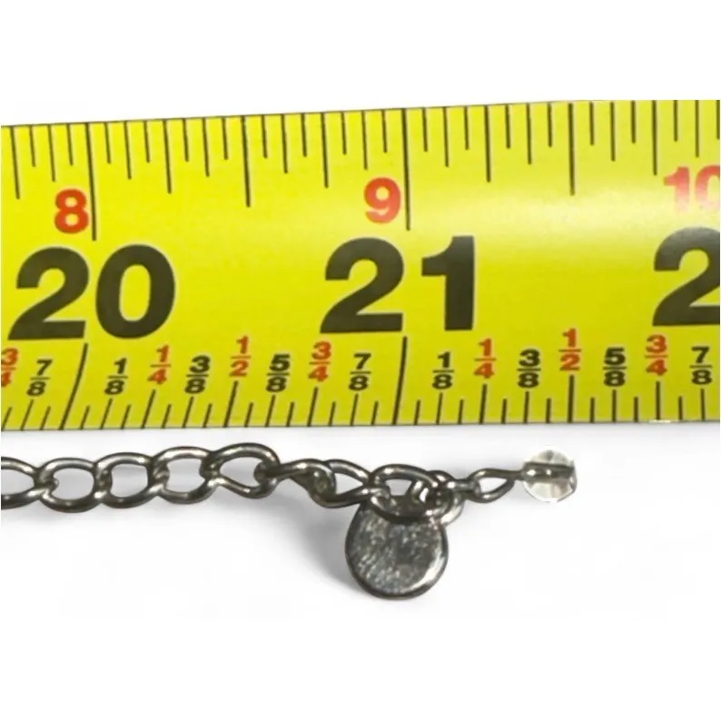 Sparkling Purple Gem Statement Necklace Gunmetal Chain Fashion Jewelry - Image 5