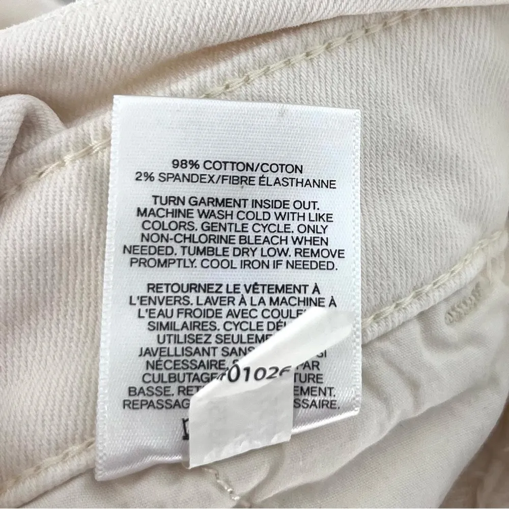 Express Shortie Extreme High Rise with Tie Belt Paper Bag Shorts Cream Size 6 - Image 8