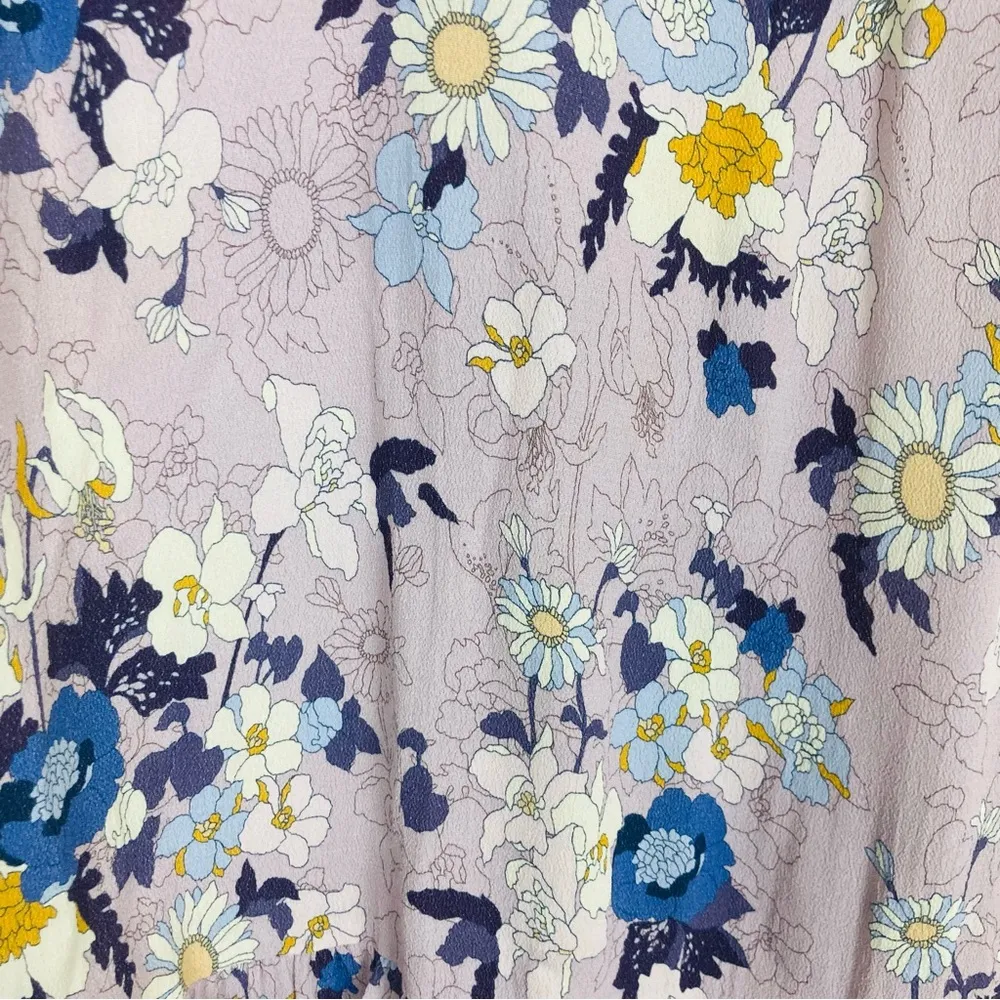 Aritzia Sunday Best Noah slip mini dress in light purple floral print. Size 6 - Image 6