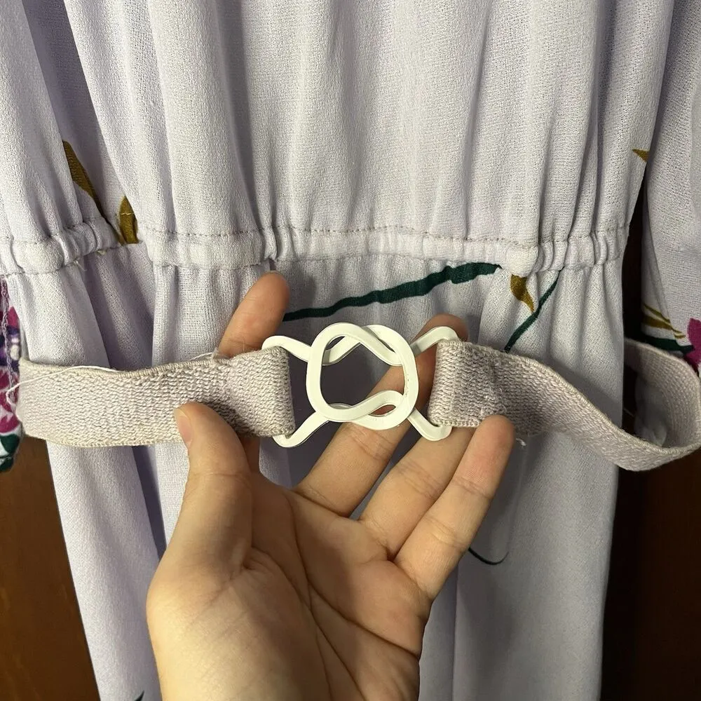 Vtg Jerell Of Texas Floral Dress Sundress Beautiful Flowers Purple Pink Blue Size M - Image 7