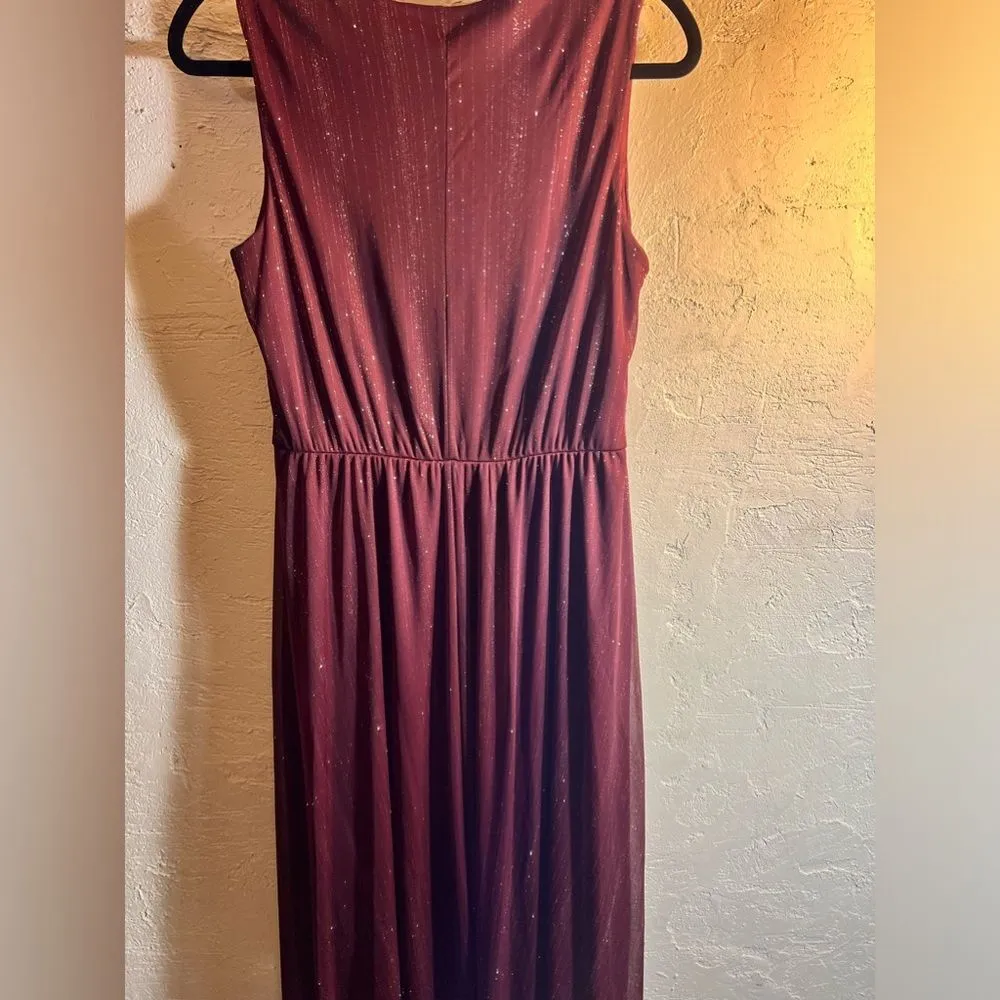Party dress by Alexa beautiful merlot color with metallic and jewel accents Size 8 - Image 9