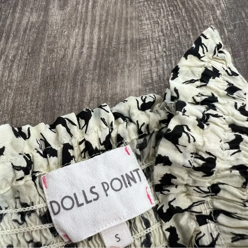 Dolls Kill Dolls Point Cream Horse Print Smocked Layered Mini Dress - Image 10