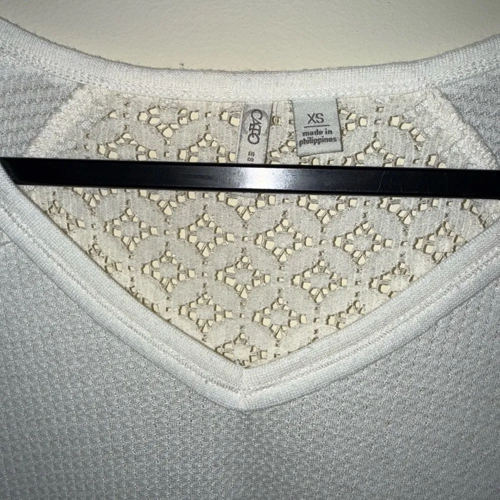 🎄Cato Cream V-Neck Long Sleeve Top - Image 3