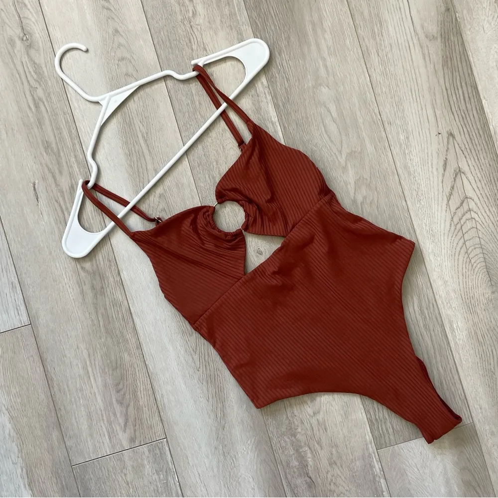 Vitamin A Swimsuit bedette one piece womens Red (xsmall) ribbed beach summer - Image 7