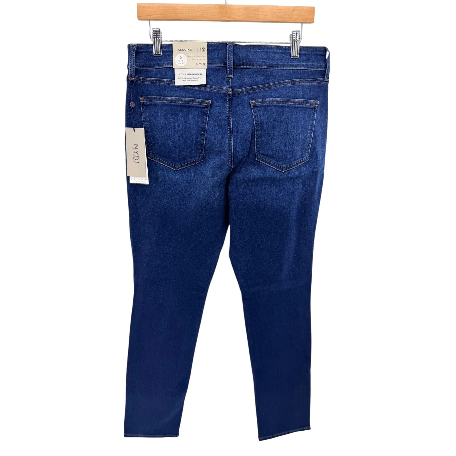 NYDJ Alina Legging Jeans Women's Size 12 Cooper Dark Wash Stretch Denim NWT - Image 2