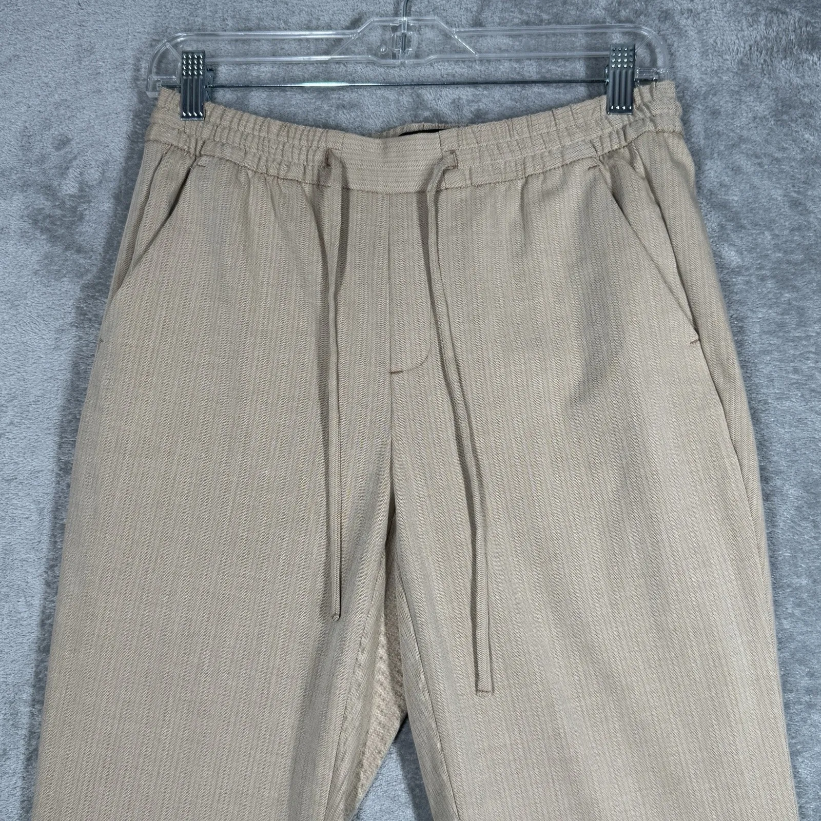 Banana Republic Pants Women 4 Tan Houndstooh Pull On Hayden Pant Workwear Preppy - Image 4