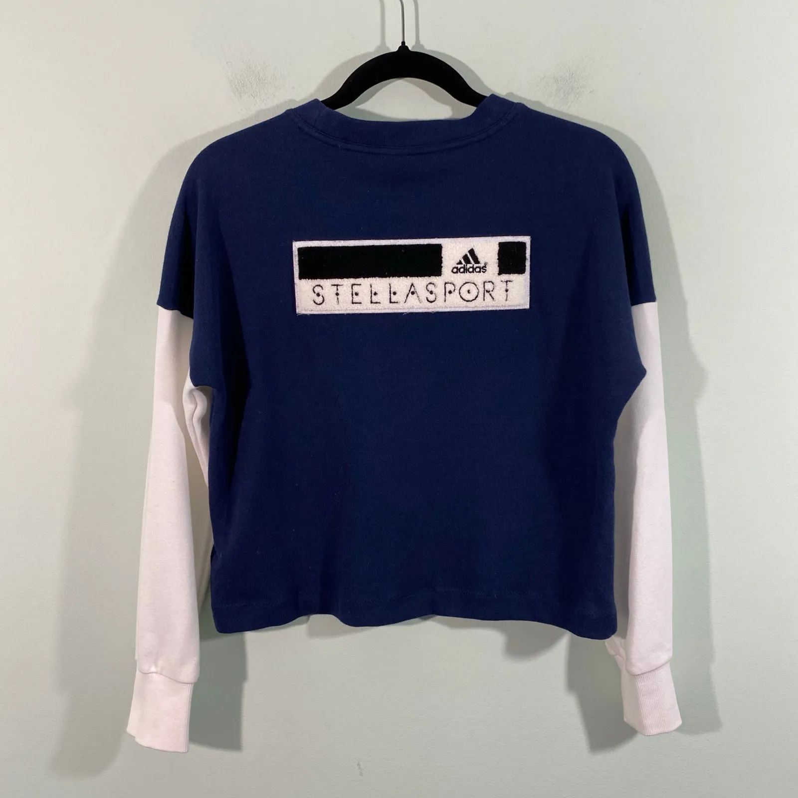 Adidas X Stella McCartney Space Crew Patchwork Pullover Sweatshirt Size S - Image 8