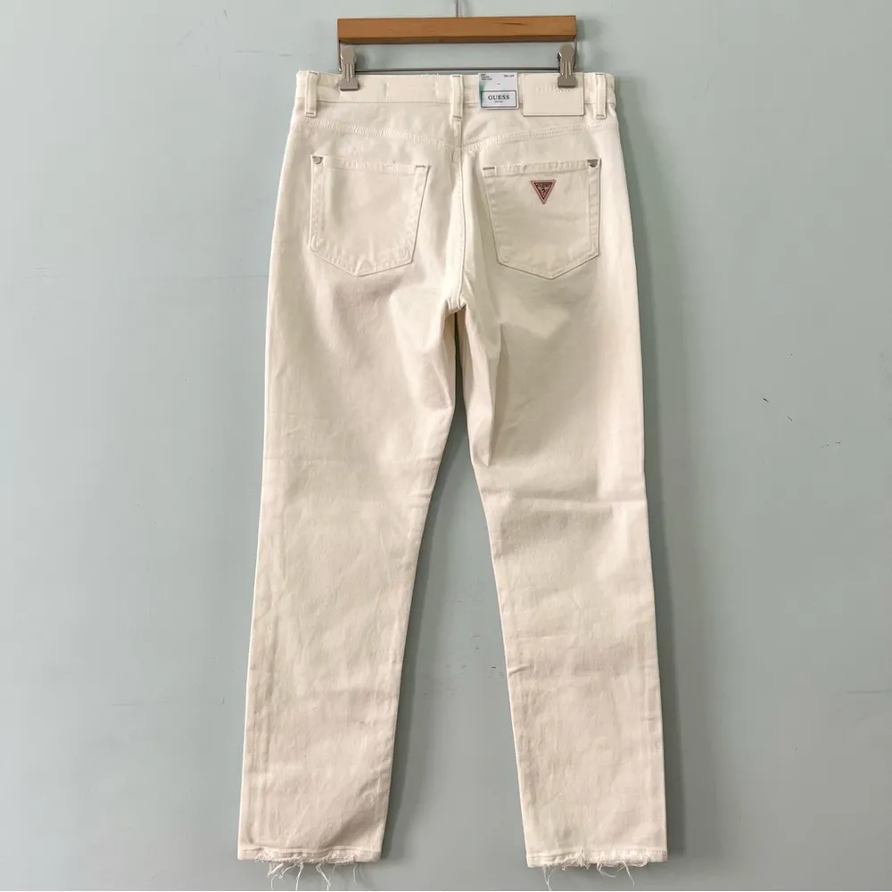 NWT Guess Girly High Rise Straight Leg White Horse Jeans - Image 6