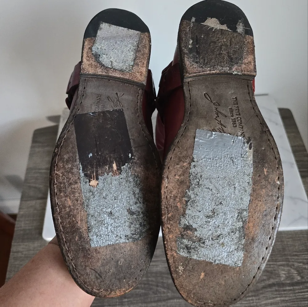 Frye, Phillip Harness Boots Red Burgundy Tall Leather Western Boot, Size 8.5 - Image 14