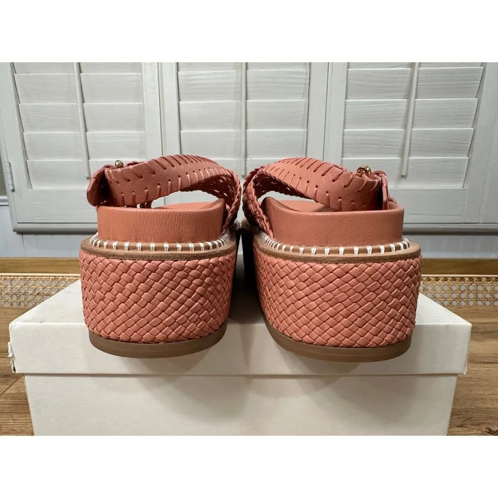 Ulla Johnson Gili Woven Leather Flatform Sandals Sundew Size 9/9.5 US 40 EU NIB - Image 11