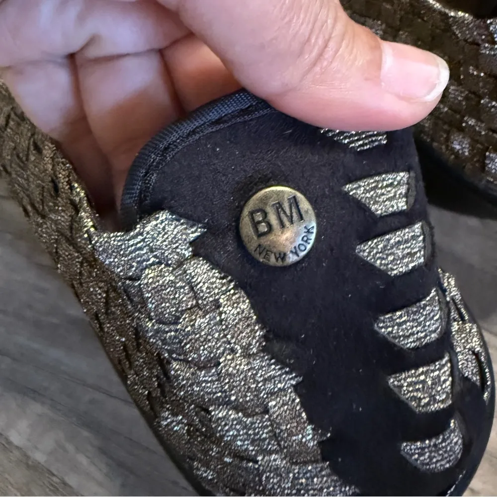 Bernie Mev Woven Silver Sandals size 41 Gray - Image 9