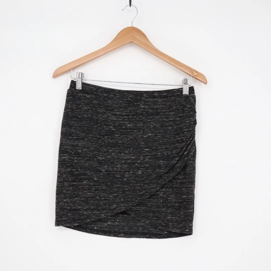 Bella Luxx Los Angeles Marbled Tulip Mini Skirt Womens XS Gray Space Dye Cotton - Image 2