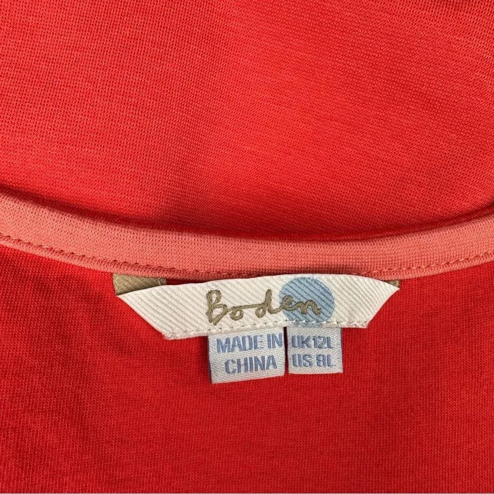 Boden Francesca Sundress Casual Dress Pink Poppy Coral US Size 8L - Image 9