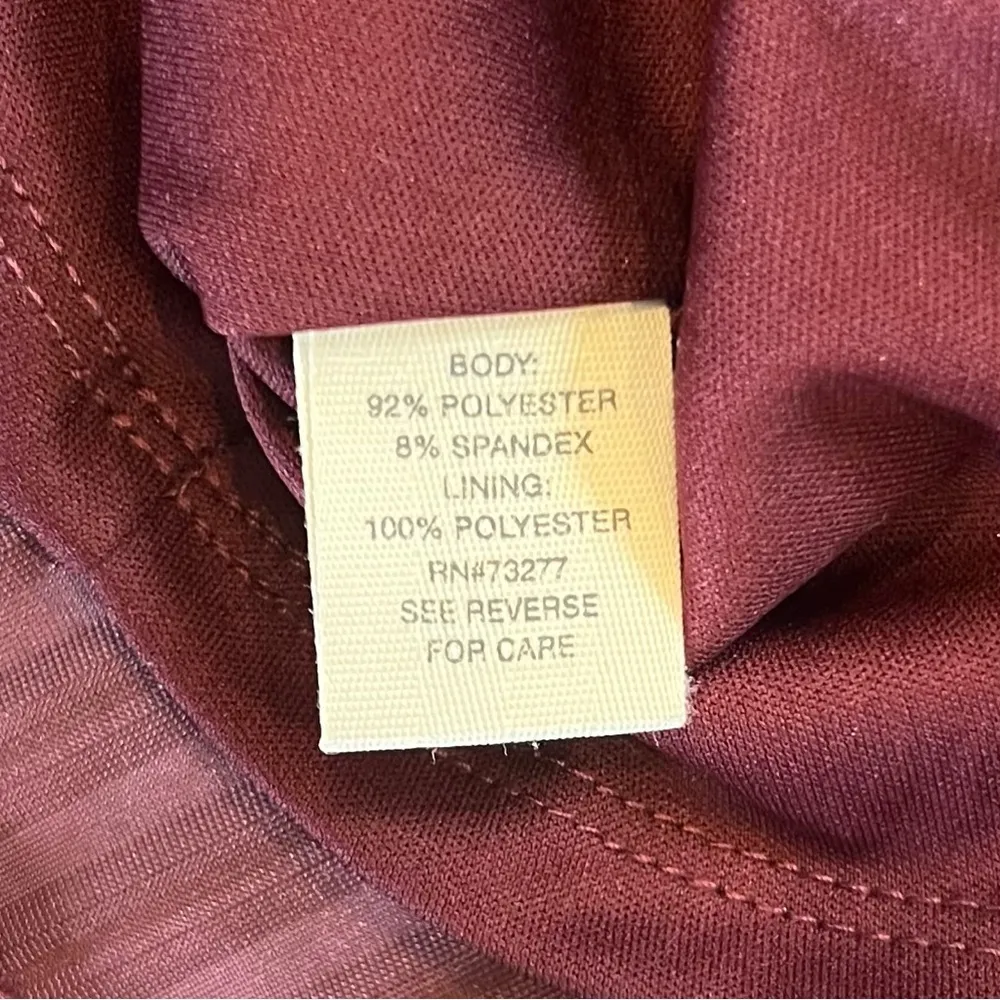 Mudd Mock Neck Lined Purple Velvet Ribbed Tank Dress Size Medium - Image 2