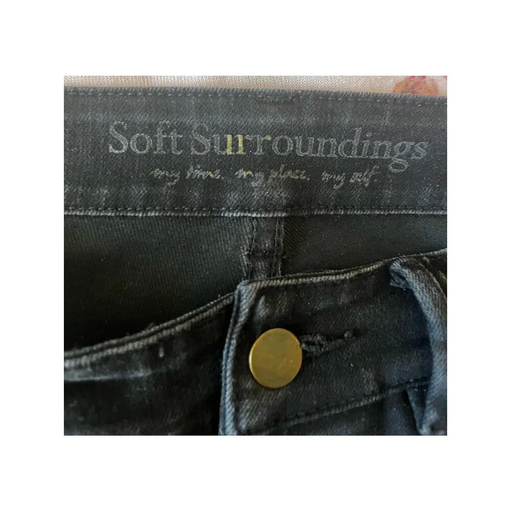 Soft Surroundings High Rise Flare Black Stretchy Jeans sz. XS - Image 5