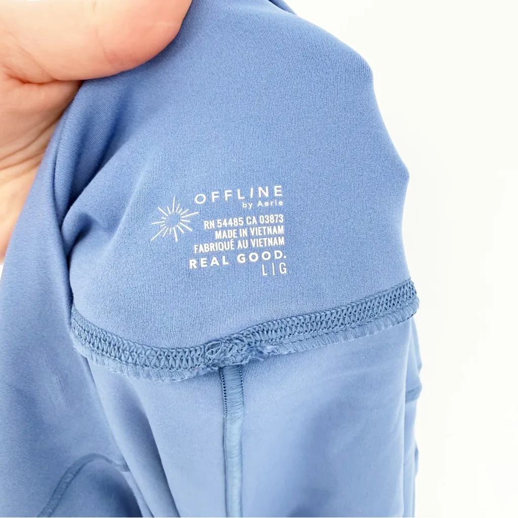 Aerie Offline Real Me Flirty Pull On Shorts L Blue - Image 8