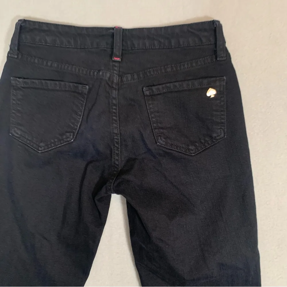 Kate Spade NY Black Skinny Jeans Ladies Sz 25 Play Hooky Brooke Street Inseam 32 - Image 6