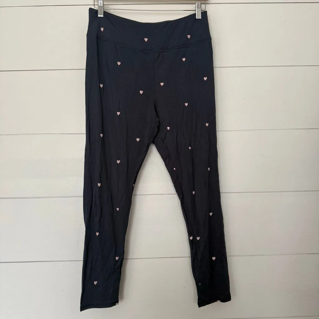 Jasmine + Ginger Women’s Medium Gray Heart Pajama Set 2 Pc New - Image 6