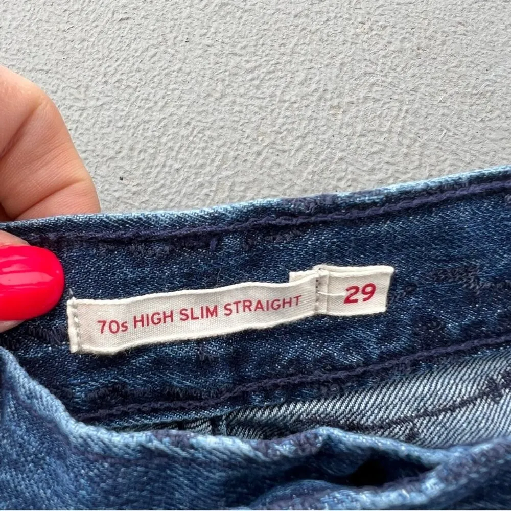 Levi’s Weathered 70s high Street ultra high rise slim straight leg jeans Size 29 - Image 6