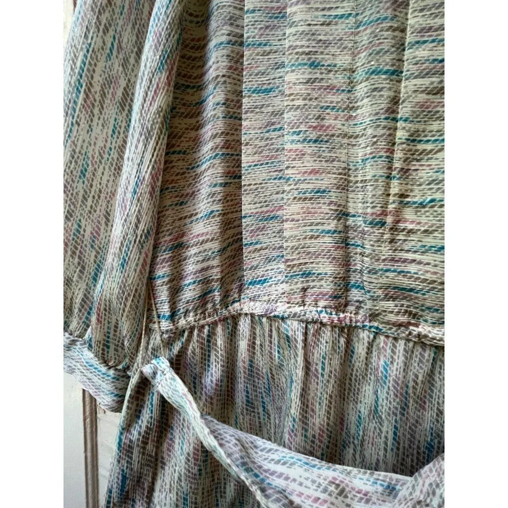 Vintage 80s Jonathan Martin metallic confetti pattern Belted 3/4Sleeve Dress Sz6 - Image 15