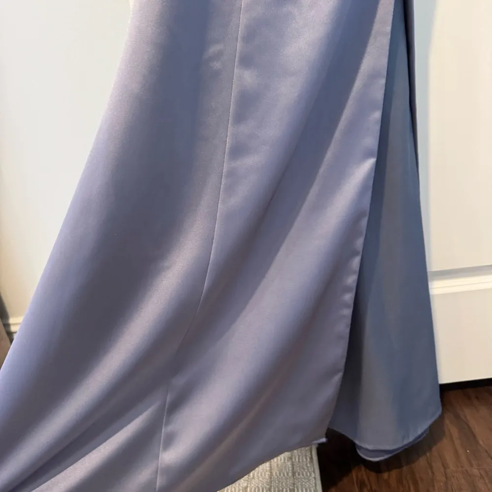 Amsale Nakai Bridesmaid Maxi Dress Slate | Size 6 Gray - Image 7