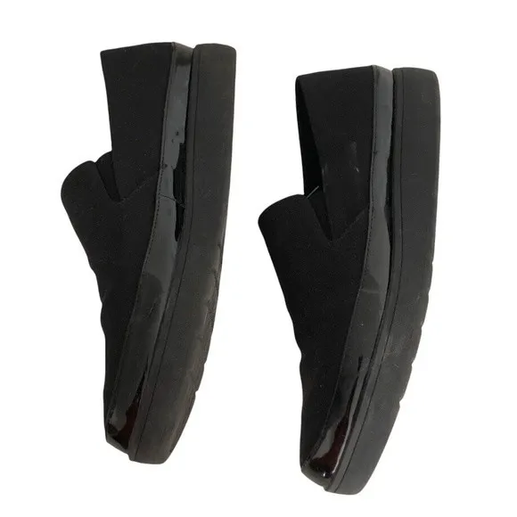 DONALD J PLINER Black Meg Slip On Shoes Fabric Rubber Size 10L - Image 5