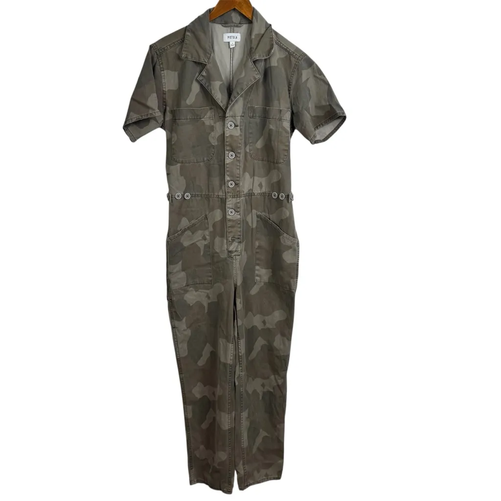 Pistola Grover Short Sleeve Camo Jumpsuit Size Small - Image 4