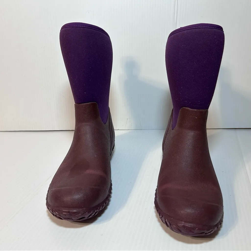 MUCK Boot Company purple waterproof rain Muckster II mid boots women size 6 - Image 3