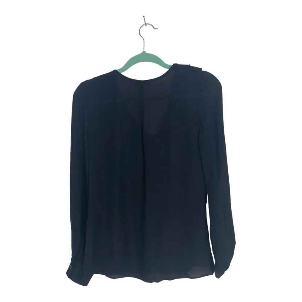 #700 Drew Ruffle Silk Pullover Blouse - Image 2