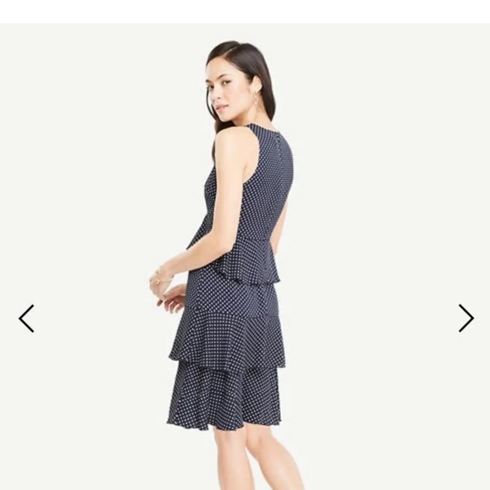 ✨ HP✨Ann Taylor Nevy Polka Dot Tiered Ruffle Casual Dress✨ - Image 5