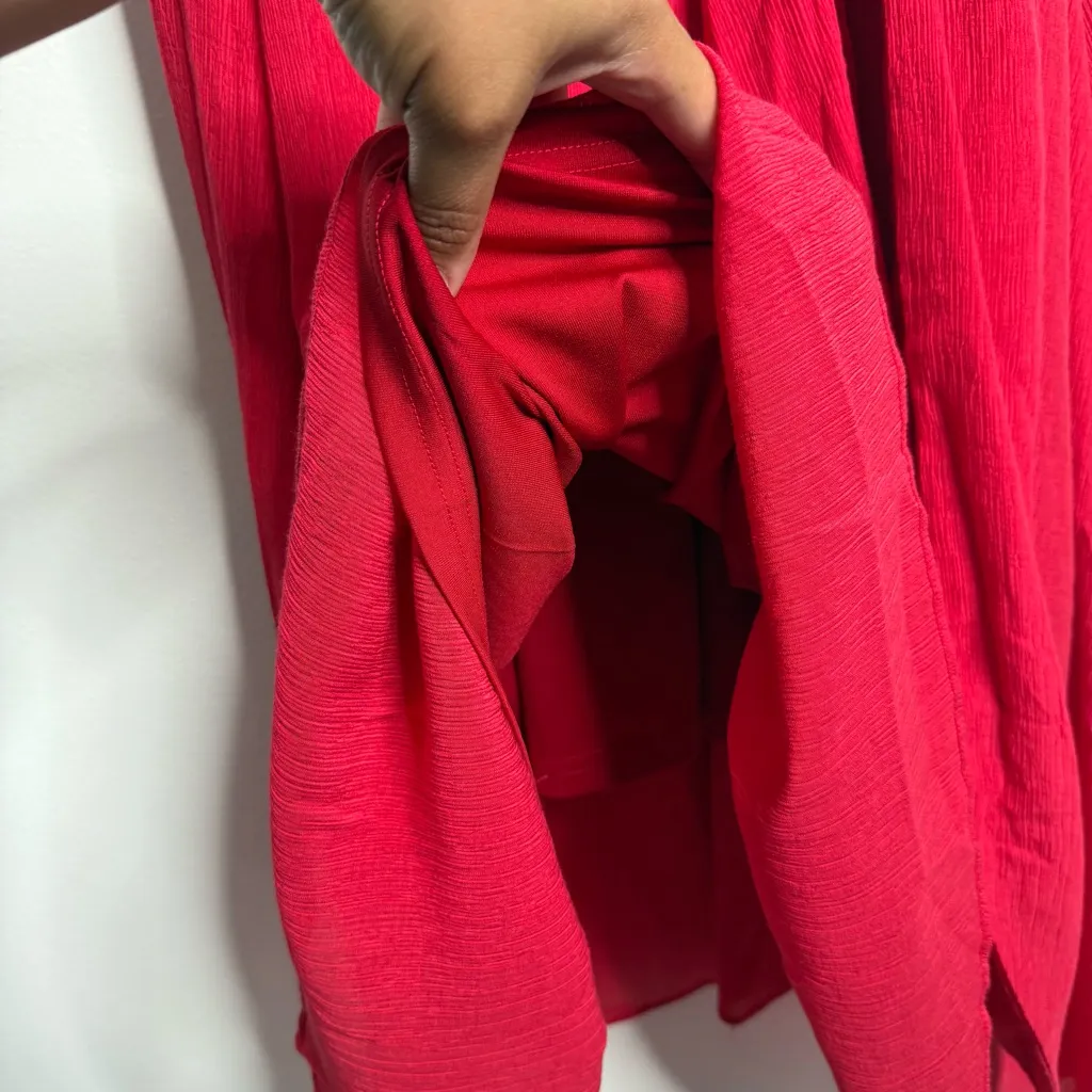 NWT City Chic Romantic Tie Dress In Red V-Neck‎ Cold Shoulder Size 20 (L) - Image 8