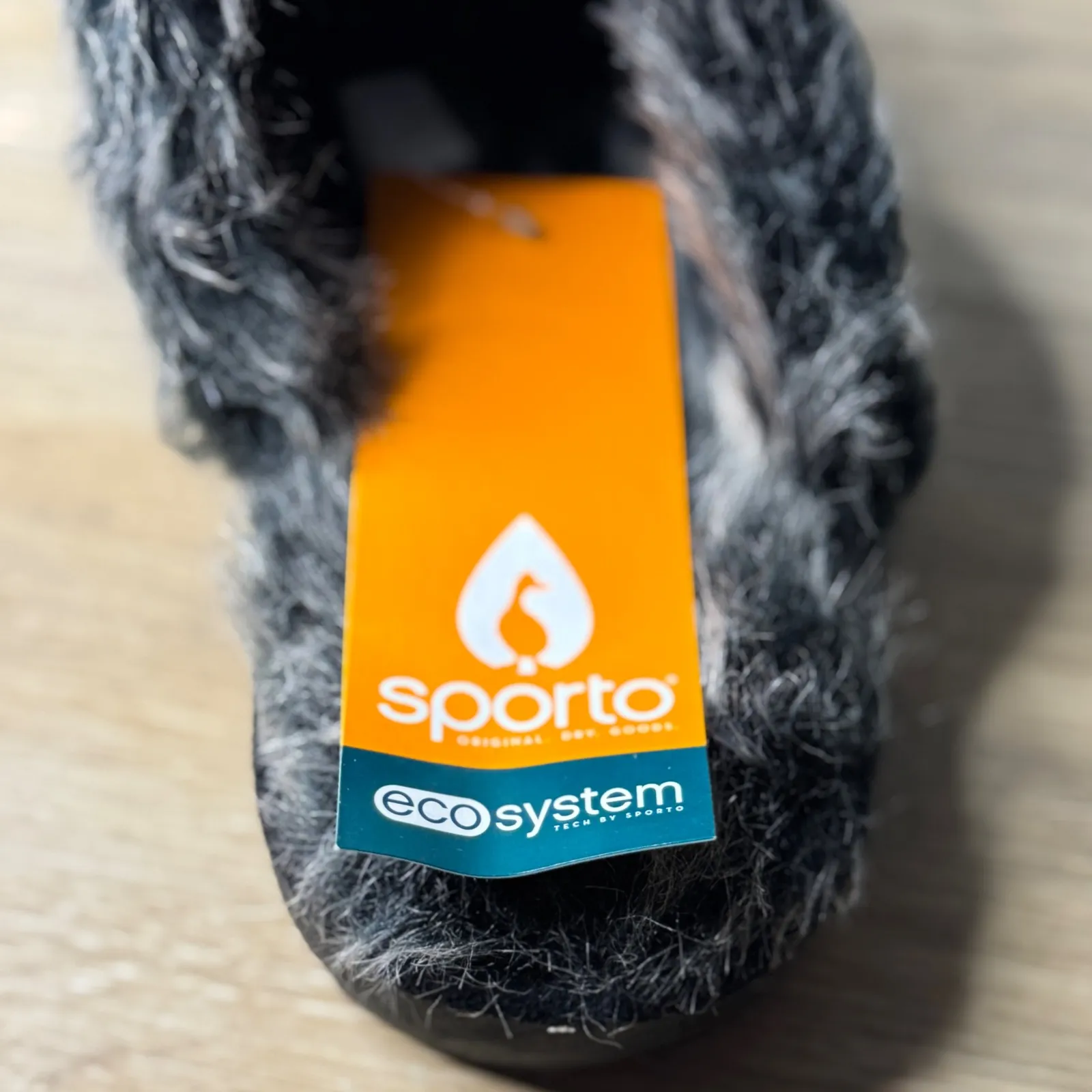 Sporto Jasmine 2 Black Suede Faux Fur Lined Slippers Women M Indoor Outdoor Cozy - Image 9