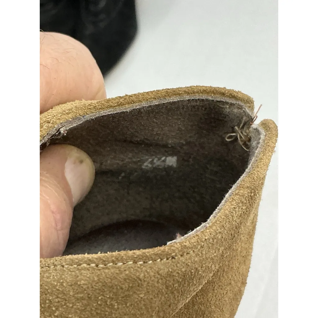 Womans Auditions Booties 6.5 M Brown Lace Up Heel Pointed Toe - Image 7