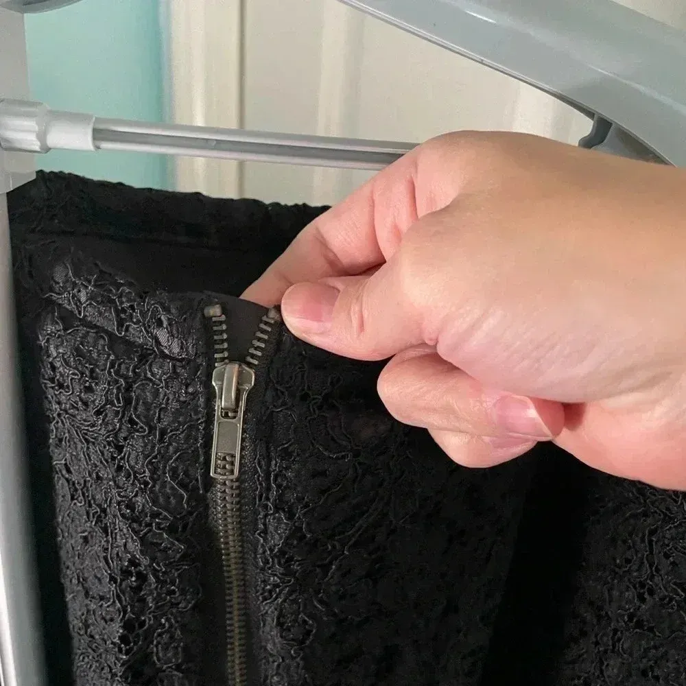 Adrianna Papell Women's Black Lace Back Zipper Formal Pencil Skirt‎ Size 4 #177 - Image 5