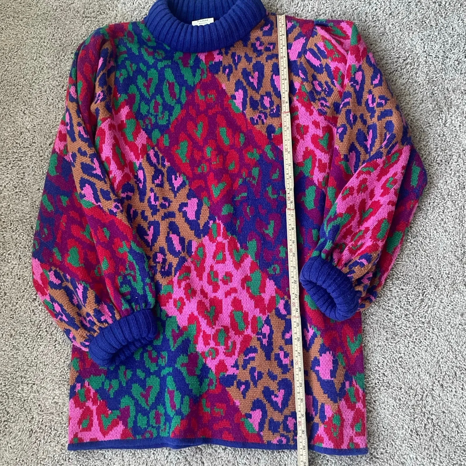 FARM Rio Mixed Leopard Pop Sweater Dress Size Large - Image 5