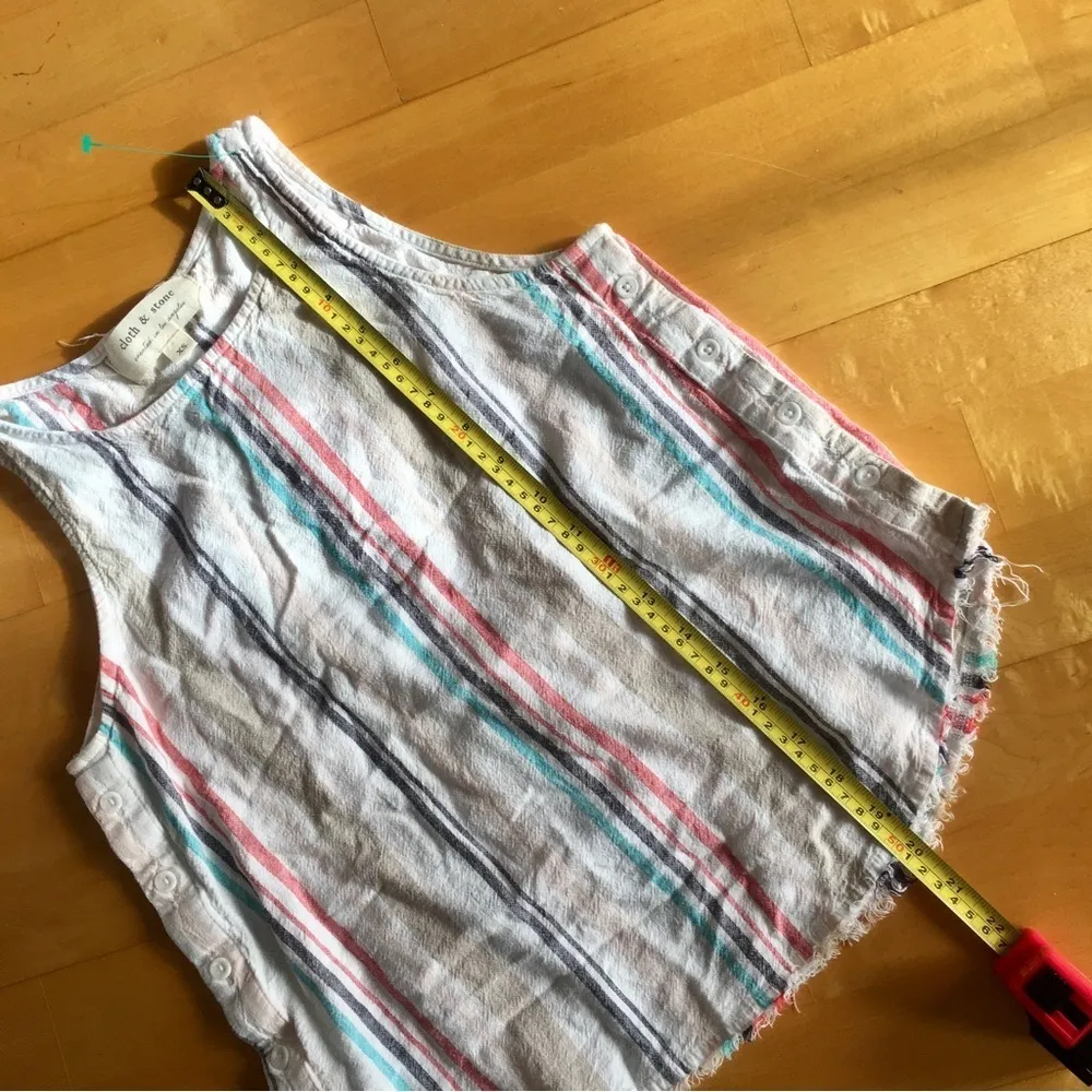 cloth & stone Striped Tank Top, Cream, Colorful, Pastel, Size XS - Image 11
