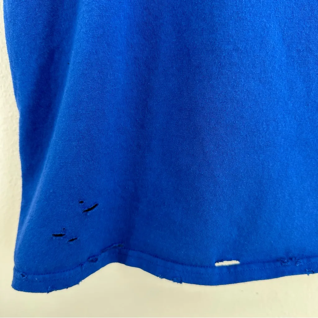 Chicago Cubs MLB Blue off the shoulder Tee Size L - Image 6